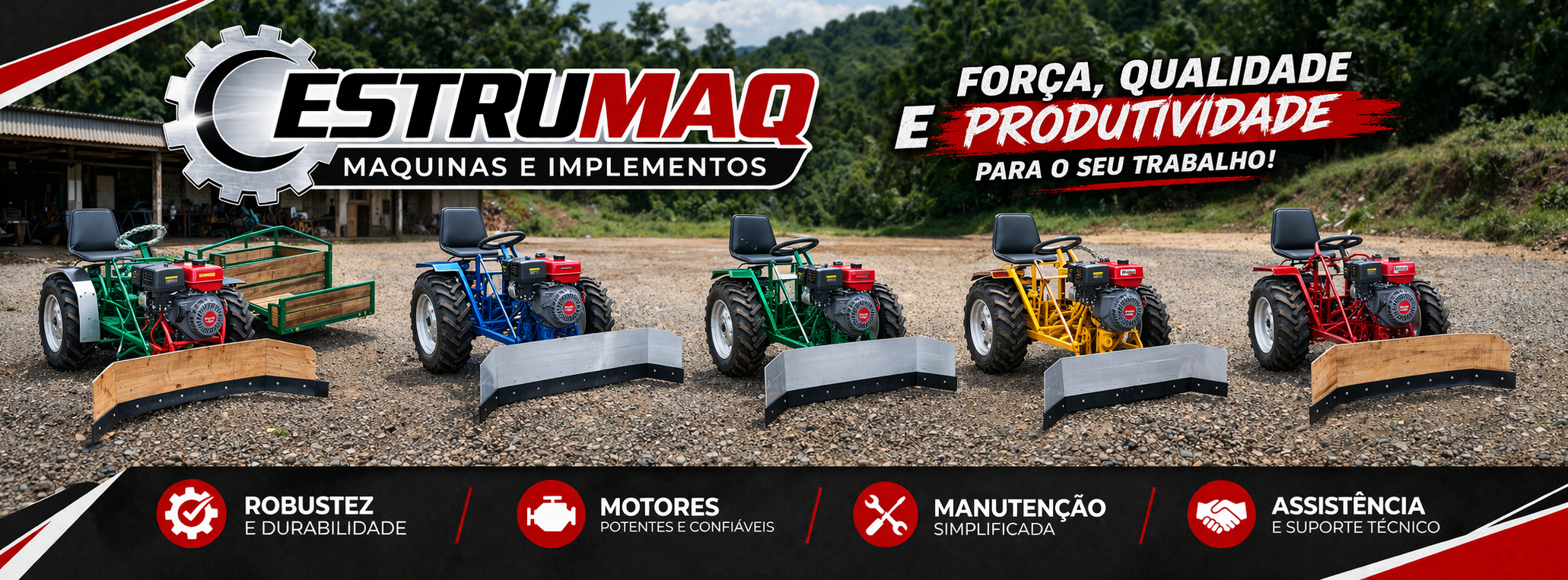 Estrumaq - Máquinas e Implementos - Força, Qualidade e Produtividade